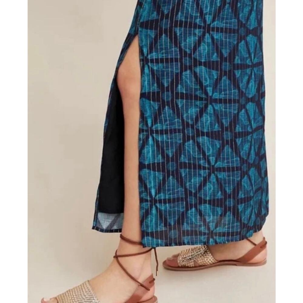 Anthropologie Bl-nk London Lisette Kimono Sleeve Max Dress XL Boho Metallic - Picture 2 of 10
